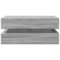 vidaXL Couchtisch mit LED-Leuchten Grau Sonoma 90x50x40 cm vidaXL Couchtisch mit LED-Leuchten Grau Sonoma 90x50x40 cm