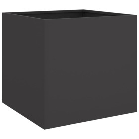 vidaXL Pflanzkübel Schwarz 42x40x39 cm Kaltgewalzter Stahl