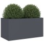 vidaXL Pflanzkübel Anthrazit 62x30x29 cm Kaltgewalzter Stahl vidaXL Pflanzkübel Anthrazit 62x30x29 cm Kaltgewalzter Stahl