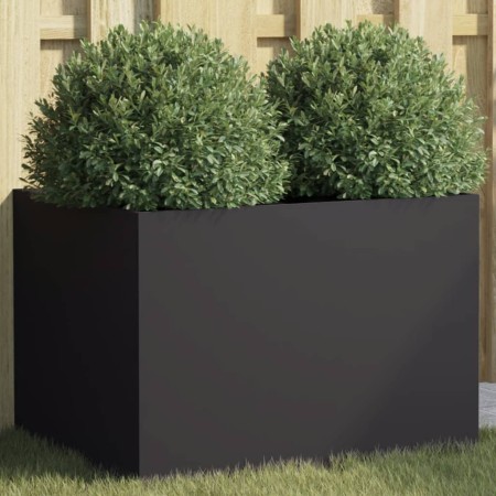 vidaXL Pflanzkübel Schwarz 62x47x46 cm Kaltgewalzter Stahl