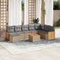 vidaXL 9-tlg. Garten-Sofagarnitur mit Kissen Beige Poly Rattan vidaXL 9-tlg. Garten-Sofagarnitur mit Kissen Beige Poly Rattan