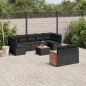 vidaXL 10-tlg. Garten-Sofagarnitur mit Kissen Schwarz Poly Rattan vidaXL 10-tlg. Garten-Sofagarnitur mit Kissen Schwarz Poly Rattan