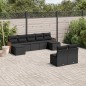vidaXL 9-tlg. Garten-Sofagarnitur mit Kissen Schwarz Poly Rattan vidaXL 9-tlg. Garten-Sofagarnitur mit Kissen Schwarz Poly Rattan