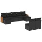 vidaXL 9-tlg. Garten-Sofagarnitur mit Kissen Schwarz Poly Rattan vidaXL 9-tlg. Garten-Sofagarnitur mit Kissen Schwarz Poly Rattan
