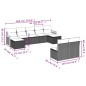 vidaXL 9-tlg. Garten-Sofagarnitur mit Kissen Schwarz Poly Rattan vidaXL 9-tlg. Garten-Sofagarnitur mit Kissen Schwarz Poly Rattan