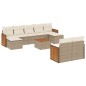 vidaXL 10-tlg. Garten-Sofagarnitur mit Kissen Beige Poly Rattan vidaXL 10-tlg. Garten-Sofagarnitur mit Kissen Beige Poly Rattan