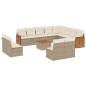 vidaXL 13-tlg. Garten-Sofagarnitur mit Kissen Beige Poly Rattan vidaXL 13-tlg. Garten-Sofagarnitur mit Kissen Beige Poly Rattan