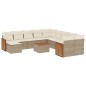 vidaXL 12-tlg. Garten-Sofagarnitur mit Kissen Beige Poly Rattan vidaXL 12-tlg. Garten-Sofagarnitur mit Kissen Beige Poly Rattan