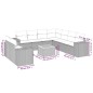 vidaXL 10-tlg. Garten-Sofagarnitur mit Kissen Schwarz Poly Rattan vidaXL 10-tlg. Garten-Sofagarnitur mit Kissen Schwarz Poly Rattan