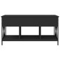 vidaXL Couchtisch Schwarz 100x55x50 cm Holzwerkstoff und Metall vidaXL Couchtisch Schwarz 100x55x50 cm Holzwerkstoff und Metall