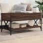 vidaXL Couchtisch Braun Eichen-Optik 100x50x50 cm Holzwerkstoff Metall vidaXL Couchtisch Braun Eichen-Optik 100x50x50 cm Holzwerkstoff Metall