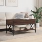 vidaXL Couchtisch Braun Eichen-Optik 100x50x50 cm Holzwerkstoff Metall vidaXL Couchtisch Braun Eichen-Optik 100x50x50 cm Holzwerkstoff Metall