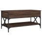 vidaXL Couchtisch Braun Eichen-Optik 100x50x50 cm Holzwerkstoff Metall vidaXL Couchtisch Braun Eichen-Optik 100x50x50 cm Holzwerkstoff Metall
