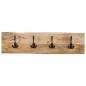 vidaXL Wandgarderobe mit 4 Haken Massivholz Mango vidaXL Wandgarderobe mit 4 Haken Massivholz Mango