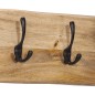 vidaXL Wandgarderobe mit 4 Haken Massivholz Mango vidaXL Wandgarderobe mit 4 Haken Massivholz Mango