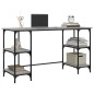 vidaXL Schreibtisch Grau Sonoma 140x50x75 cm Metall Holzwerkstoff vidaXL Schreibtisch Grau Sonoma 140x50x75 cm Metall Holzwerkstoff