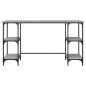 vidaXL Schreibtisch Grau Sonoma 140x50x75 cm Metall Holzwerkstoff vidaXL Schreibtisch Grau Sonoma 140x50x75 cm Metall Holzwerkstoff