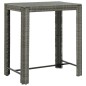 vidaXL 7-tlg. Gartenbar-Set mit Kissen Poly Rattan Grau vidaXL 7-tlg. Gartenbar-Set mit Kissen Poly Rattan Grau
