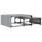 vidaXL Satztische 2 Stk. Grau Sonoma Holzwerkstoff und Metall vidaXL Satztische 2 Stk. Grau Sonoma Holzwerkstoff und Metall