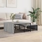 vidaXL Satztische 2 Stk. Grau Sonoma Holzwerkstoff und Metall vidaXL Satztische 2 Stk. Grau Sonoma Holzwerkstoff und Metall