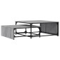 vidaXL Satztische 2 Stk. Grau Sonoma Holzwerkstoff und Metall vidaXL Satztische 2 Stk. Grau Sonoma Holzwerkstoff und Metall