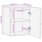 vidaXL Bad-Wandschrank 38x33x48 cm Massivholz Mango vidaXL Bad-Wandschrank 38x33x48 cm Massivholz Mango