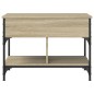 vidaXL Couchtisch Sonoma-Eiche 70x50x50 cm Holzwerkstoff und Metall