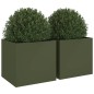 vidaXL Pflanzkübel 2 Stk. Olivgrün 49x47x46 cm Kaltgewalzter Stahl vidaXL Pflanzkübel 2 Stk. Olivgrün 49x47x46 cm Kaltgewalzter Stahl