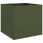 vidaXL Pflanzkübel 2 Stk. Olivgrün 49x47x46 cm Kaltgewalzter Stahl vidaXL Pflanzkübel 2 Stk. Olivgrün 49x47x46 cm Kaltgewalzter Stahl