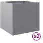 vidaXL Pflanzkübel 2 Stk. Silbern 42x40x39 cm Verzinkter Stahl vidaXL Pflanzkübel 2 Stk. Silbern 42x40x39 cm Verzinkter Stahl