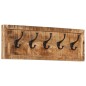 vidaXL Wandgarderobe mit 5 Haken Massivholz Mango vidaXL Wandgarderobe mit 5 Haken Massivholz Mango
