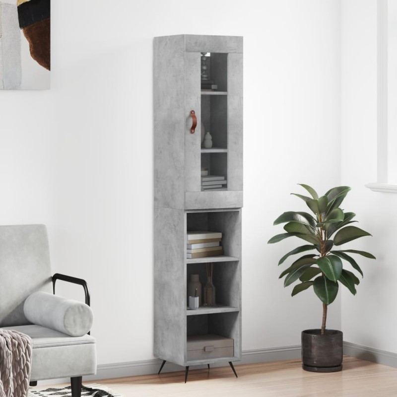 vidaXL Highboard Betongrau 34,5x34x180 cm Holzwerkstoff vidaXL Highboard Betongrau 34,5x34x180 cm Holzwerkstoff