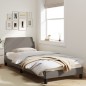 vidaXL Bettgestell mit Kopfteil Taupe 90x190 cm Stoff vidaXL Bettgestell mit Kopfteil Taupe 90x190 cm Stoff