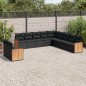 vidaXL 11-tlg. Garten-Sofagarnitur mit Kissen Schwarz Poly Rattan vidaXL 11-tlg. Garten-Sofagarnitur mit Kissen Schwarz Poly Rattan