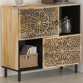 vidaXL Beistellschrank 80x33x75 cm Massivholz Mango  