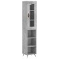 vidaXL Highboard Betongrau 34,5x34x180 cm Holzwerkstoff vidaXL Highboard Betongrau 34,5x34x180 cm Holzwerkstoff
