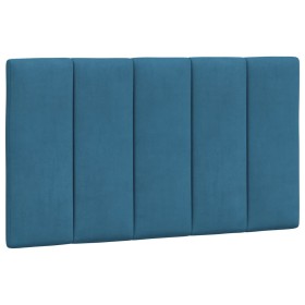 vidaXL Kopfteil-Kissen Blau 90 cm Samt