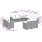 vidaXL 11-tlg. Garten-Sofagarnitur mit Kissen Beige Poly Rattan vidaXL 11-tlg. Garten-Sofagarnitur mit Kissen Beige Poly Rattan