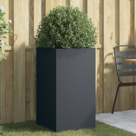 vidaXL Pflanzkübel Anthrazit 42x38x75 cm Kaltgewalzter Stahl