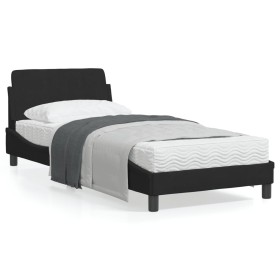vidaXL Bettgestell mit Kopfteil Schwarz 90x190 cm Samt