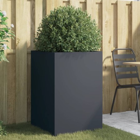 vidaXL Pflanzkübel Anthrazit 52x48x75 cm Kaltgewalzter Stahl