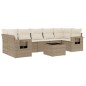 vidaXL 8-tlg. Garten-Sofagarnitur mit Kissen Beige Poly Rattan vidaXL 8-tlg. Garten-Sofagarnitur mit Kissen Beige Poly Rattan