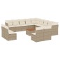 vidaXL 14-tlg. Garten-Sofagarnitur mit Kissen Beige Poly Rattan vidaXL 14-tlg. Garten-Sofagarnitur mit Kissen Beige Poly Rattan