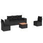 vidaXL 6-tlg. Garten-Sofagarnitur mit Kissen Schwarz Poly Rattan vidaXL 6-tlg. Garten-Sofagarnitur mit Kissen Schwarz Poly Rattan