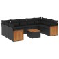 vidaXL 10-tlg. Garten-Sofagarnitur mit Kissen Schwarz Poly Rattan vidaXL 10-tlg. Garten-Sofagarnitur mit Kissen Schwarz Poly Rattan