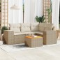 vidaXL 5-tlg. Garten-Sofagarnitur mit Kissen Beige Poly Rattan vidaXL 5-tlg. Garten-Sofagarnitur mit Kissen Beige Poly Rattan
