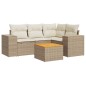 vidaXL 5-tlg. Garten-Sofagarnitur mit Kissen Beige Poly Rattan vidaXL 5-tlg. Garten-Sofagarnitur mit Kissen Beige Poly Rattan