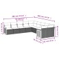 vidaXL 10-tlg. Garten-Sofagarnitur mit Kissen Schwarz Poly Rattan vidaXL 10-tlg. Garten-Sofagarnitur mit Kissen Schwarz Poly Rattan