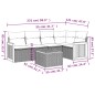 vidaXL 6-tlg. Garten-Sofagarnitur mit Kissen Schwarz Poly Rattan vidaXL 6-tlg. Garten-Sofagarnitur mit Kissen Schwarz Poly Rattan