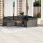 vidaXL 11-tlg. Garten-Sofagarnitur mit Kissen Grau Poly Rattan vidaXL 11-tlg. Garten-Sofagarnitur mit Kissen Grau Poly Rattan